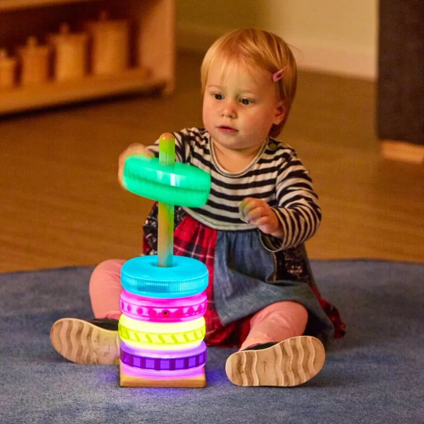 TTS Sensory Stacking Glow & Texture Discs 5pk