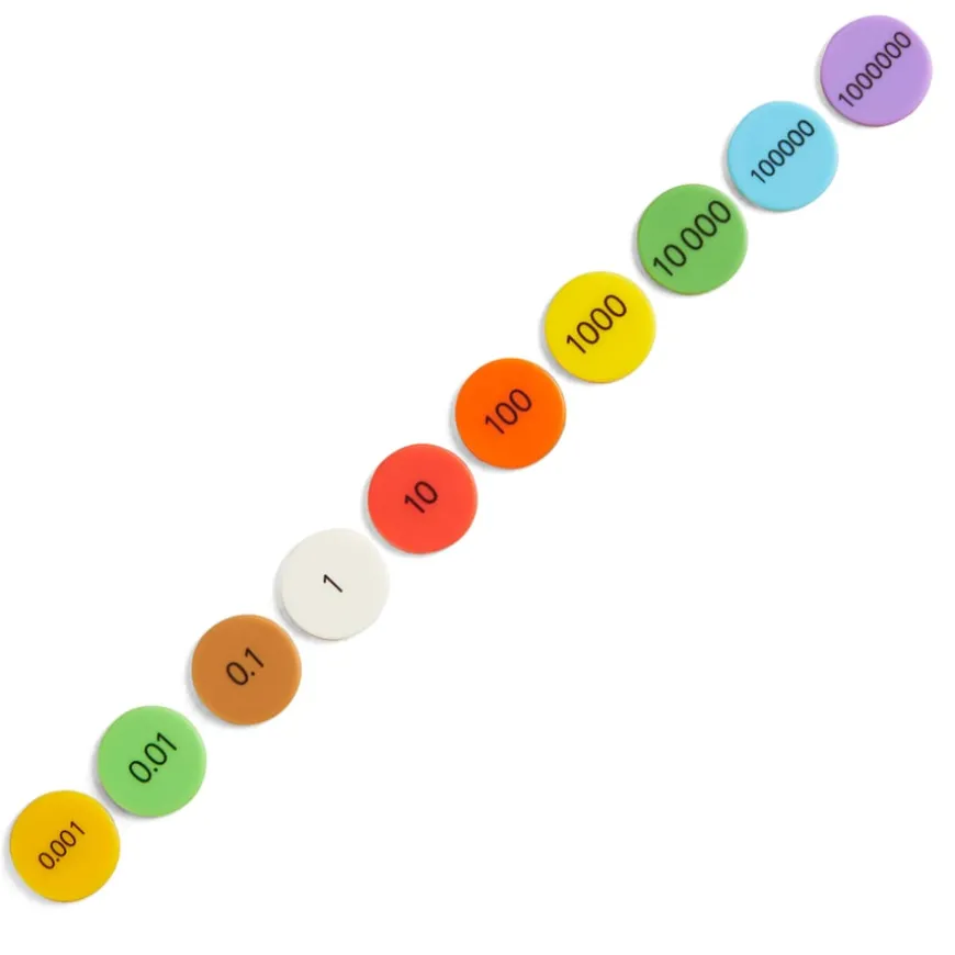 TTS Singapore Colors Place Value Counters 1150pk Bundle Deal