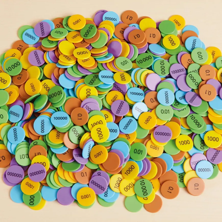 TTS Singapore Colours Place Value Counters Expansion 1750pk