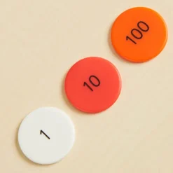 TTS Singapore Colours Place Value Counters 100s 10s 1s 450pk