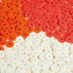 TTS Singapore Colours Place Value Counters 100s 10s 1s 450pk