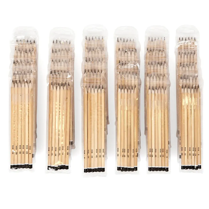 TTS Sketching Pencils Assorted Grades 180pk