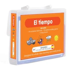 TTS Spanish Weather Vocabulary Builder Activity Cards 46pk
