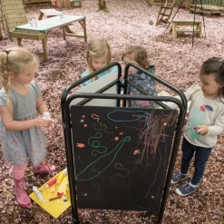 TTS Three Sided Packaway Toddler Easel Assorted Surfaces