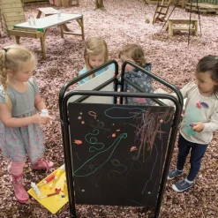 TTS Three Sided Packaway Toddler Easel Assorted Surfaces
