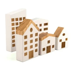 TTS Tiny Town Wooden Houses 5pcs