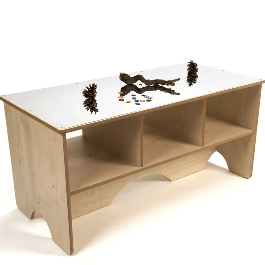 TTS Toddler Mirror Activity Table With Shelves
