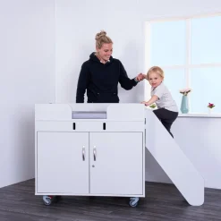 TTS Walk Up Changing Unit Pale Grey & Antibac Mat