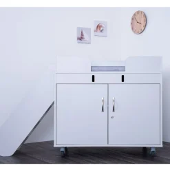 TTS Walk Up Changing Unit Pale Grey & Antibac Mat