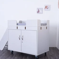 TTS Walk Up Changing Unit Pale Grey & Antibac Mat