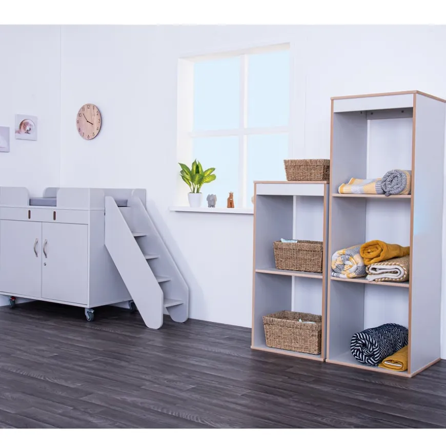 TTS Walk Up Changing Unit Pale Grey & Antibac Mat
