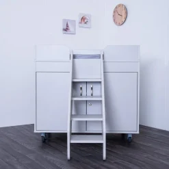 TTS Walk Up Changing Unit Pale Grey & Antibac Mat