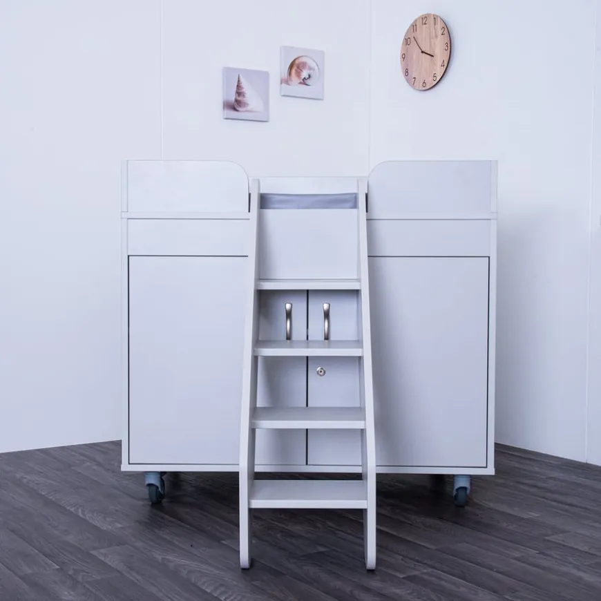 TTS Walk Up Changing Unit Pale Grey & Antibac Mat