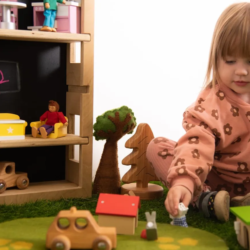 TTS Wall Mountable Wooden Dolls House