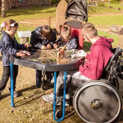 TTS Wheelchair Accessible Tuff Tray Table + Stand