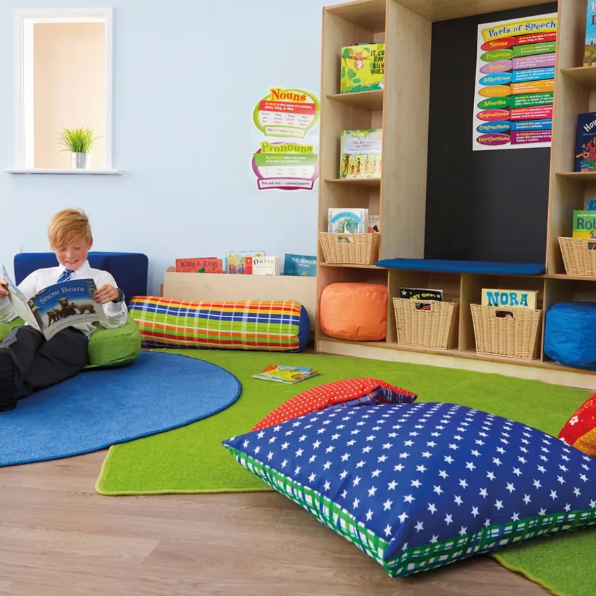 TTS Wooden Bookcase with Seating H1700 x W1500 x D500mm