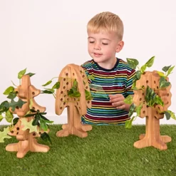 TTS Wooden 3D Threading and Lacing Trees 3pk