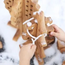 TTS Wooden 3D Threading and Lacing Trees 3pk