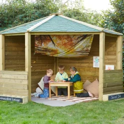 TTS Wooden Outdoor Corner Play Cottage