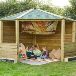TTS Wooden Outdoor Corner Play Cottage