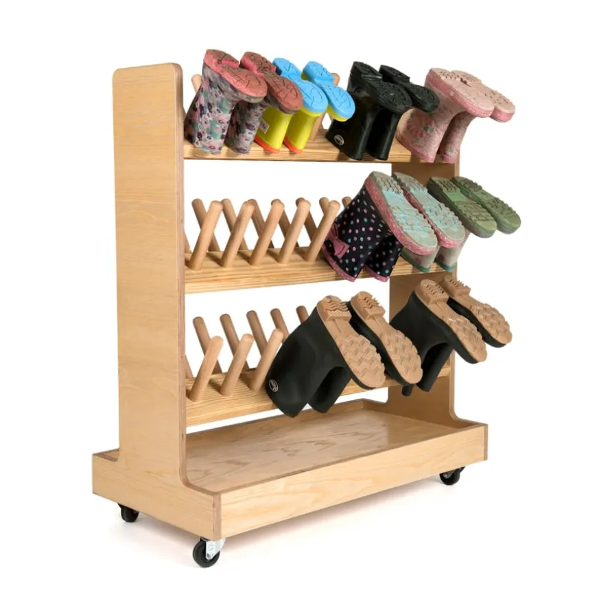 TTS Wooden Outdoor Wellie Rack