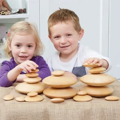 TTS Wooden Stacking Pebbles