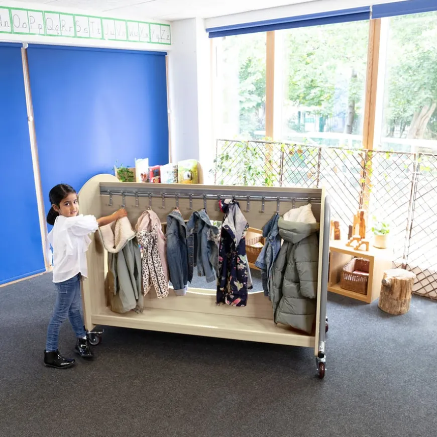Tuf2 Classroom Cloakroom Trolley Maple