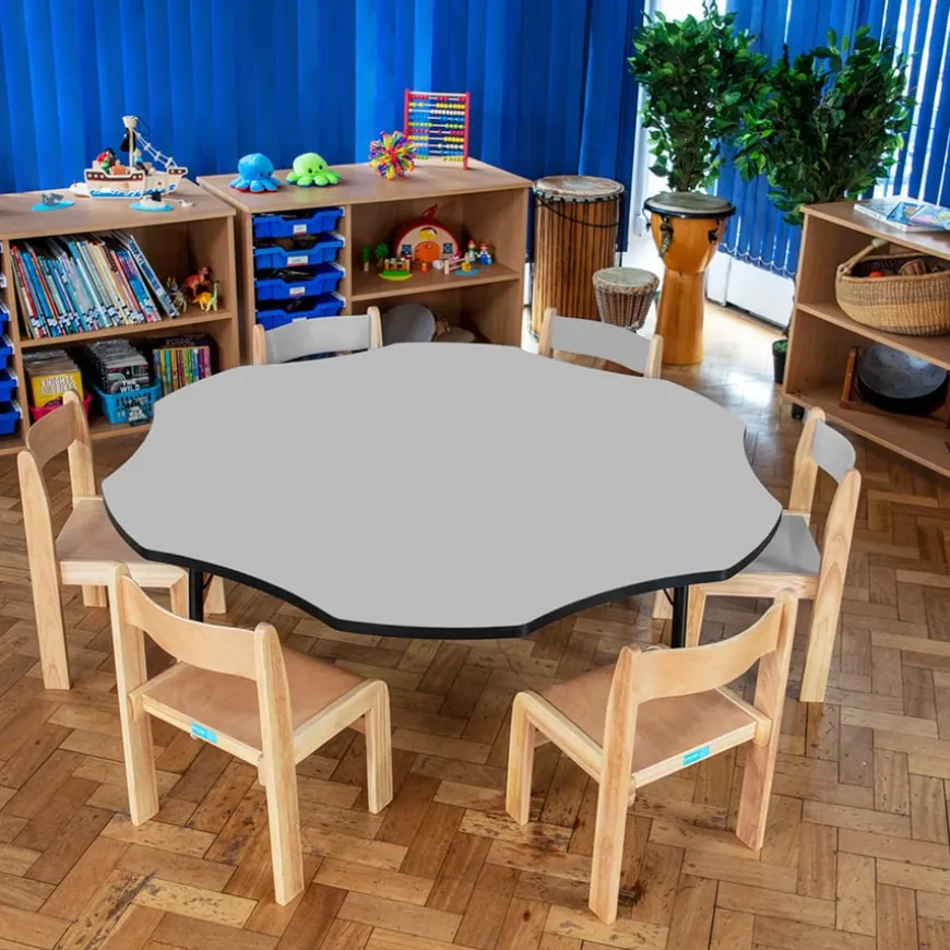 Tuf-Top™ Height Adjustable Flower Shaped Table
