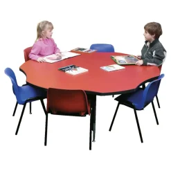 Tuf-Top™ Height Adjustable Flower Shaped Table
