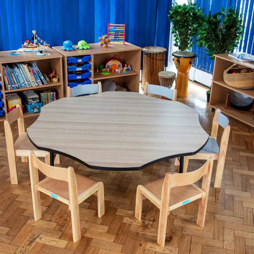Tuf-Top™ Height Adjustable Flower Shaped Table