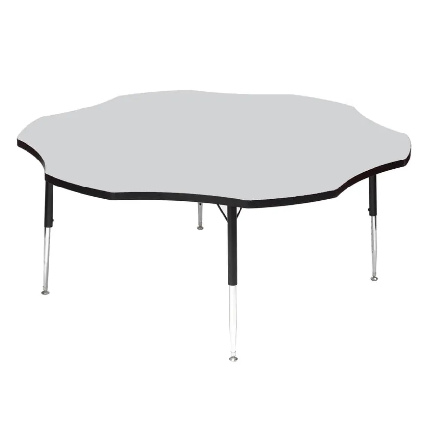 Tuf-Top™ Height Adjustable Flower Shaped Table