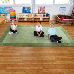 Two Tone Border Rectangular Carpet