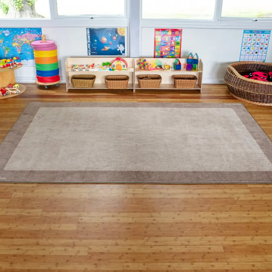 Two Tone Border Rectangular Carpet