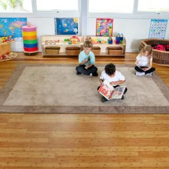 Two Tone Border Rectangular Carpet