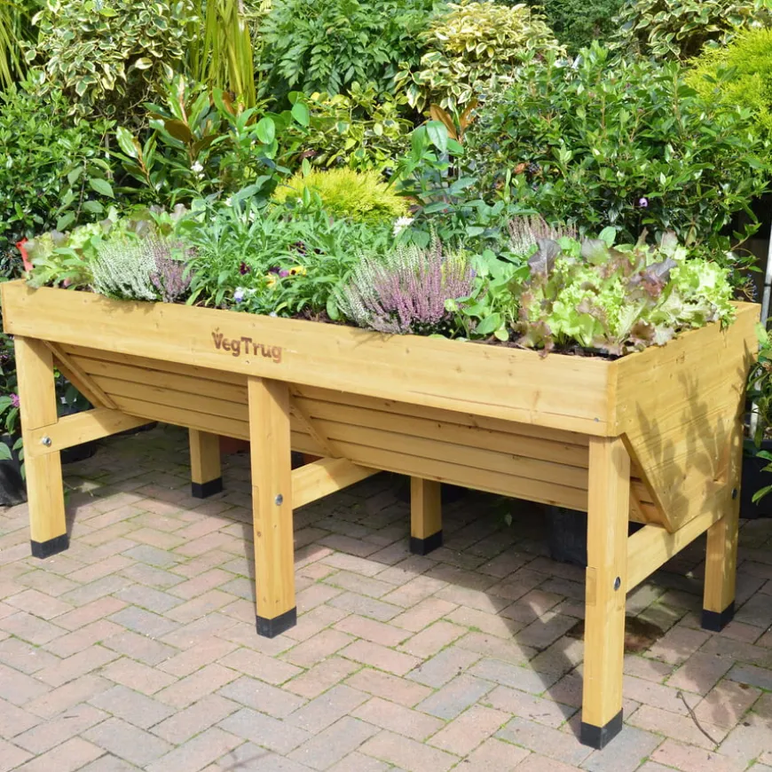 Veg Trug Planter Natural Wood