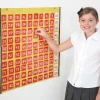 Washable 1-100 Wall Pocket Chart 66 x 70cm