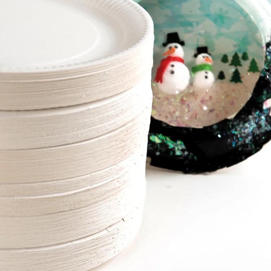 White Paper Plates Bulk Pack