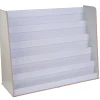 Wide Free Standing Book Display Unit Grey