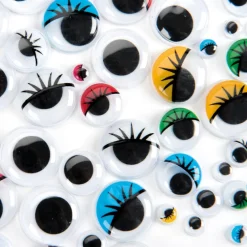 Wiggle Stick On Eyes Assorted 1000pk