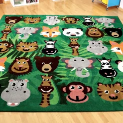 Wild Animals Square Placement Carpet