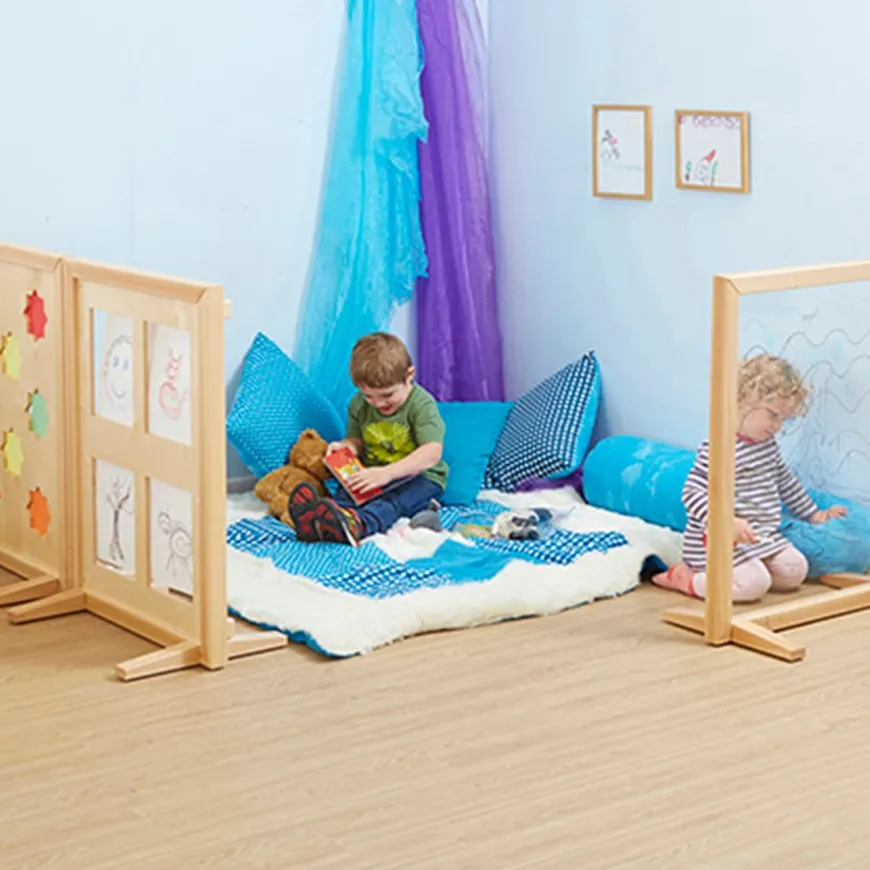 Wooden Activity Screen Room Dividers 3pk