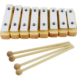 Wooden Chime Bars Set & 8 Beaters