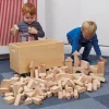 Wooden Construction Blocks in a Cart 224pcs