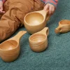 Wooden Cup Assorted Sizes Collection 4pk