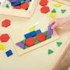 Wooden 2D Shapes and 5 Pattern Boards