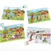 Wooden Four Seasons Jigsaw Puzzles 4pk