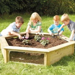 Wooden Hexagonal Planter