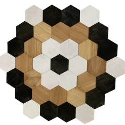 Wooden Hexagon Loose Parts Patterning Tiles