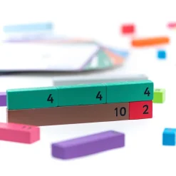 Wooden Number Rods with Work Cards 196pcs