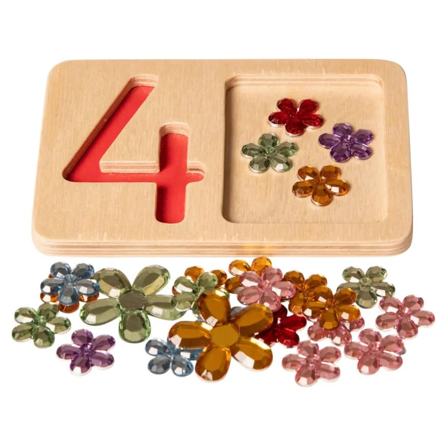 Wooden Number Trays 9pk